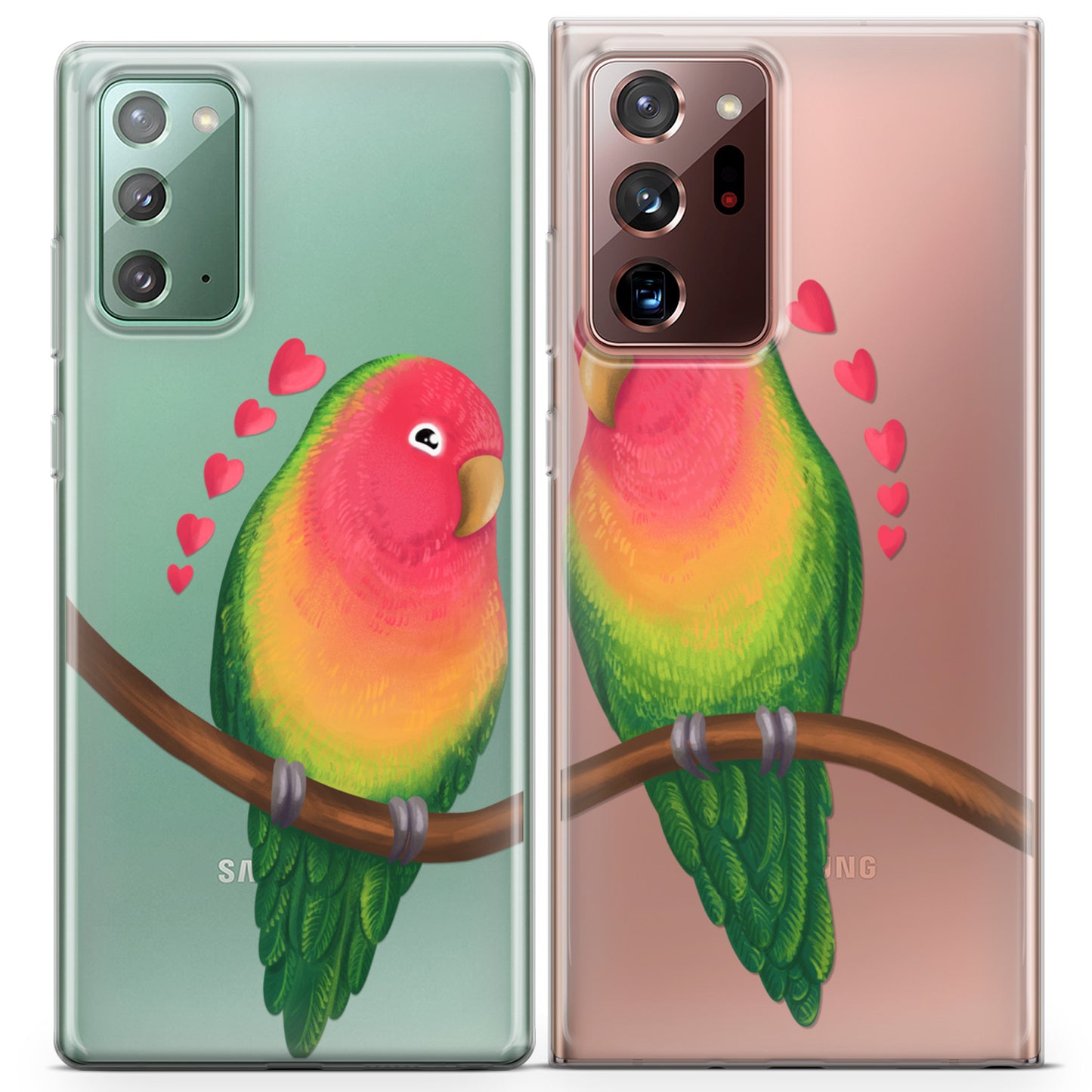 Cavka iPhone Couple Cases Lovebird Parrots