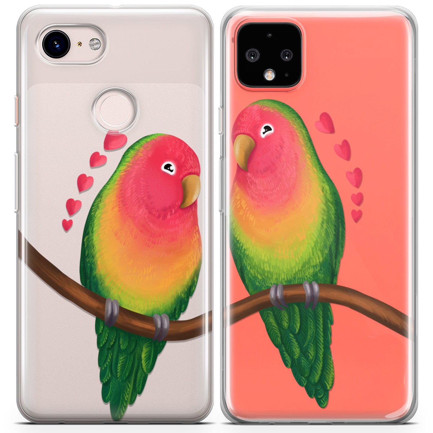 Cavka iPhone Couple Cases Lovebird Parrots