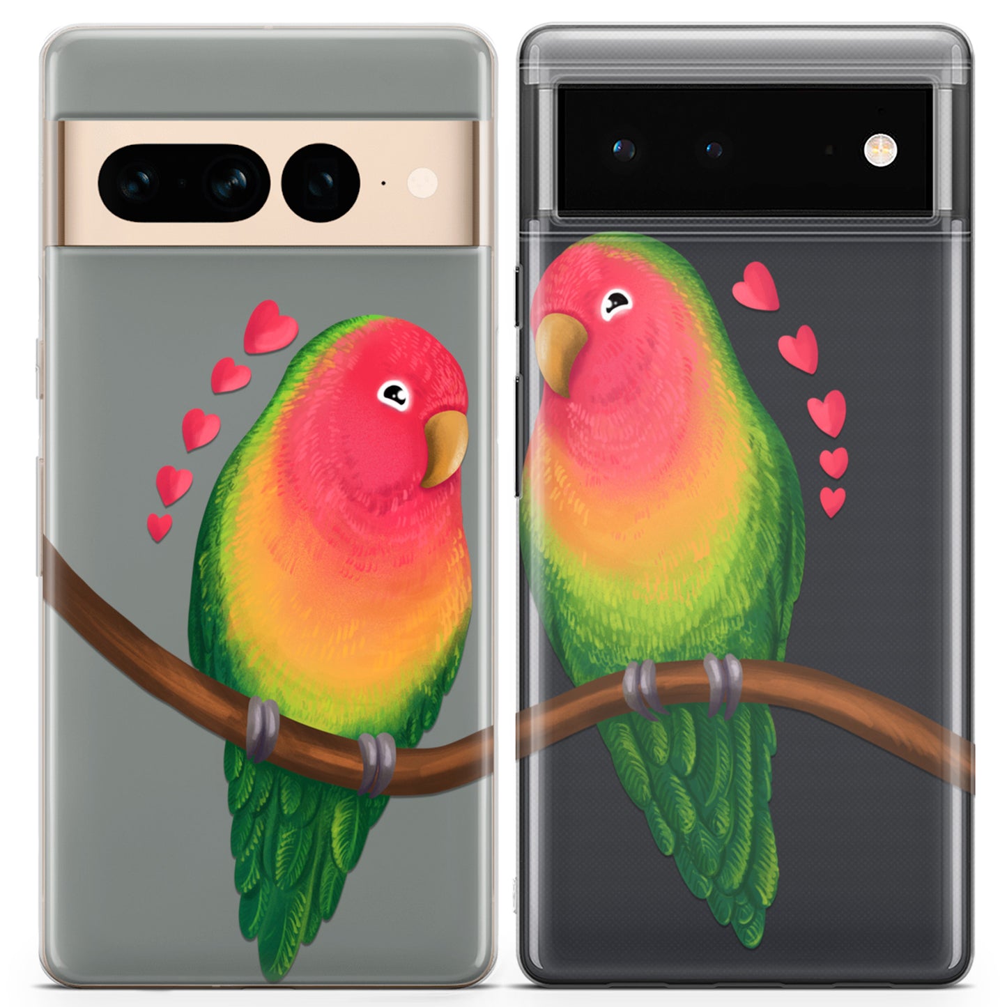 Cavka iPhone Couple Cases Lovebird Parrots