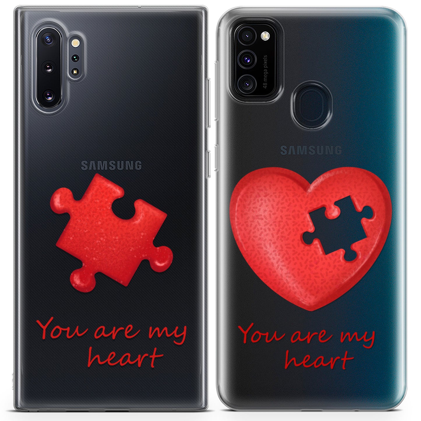 Cavka iPhone Couple Cases Puzzle Heart