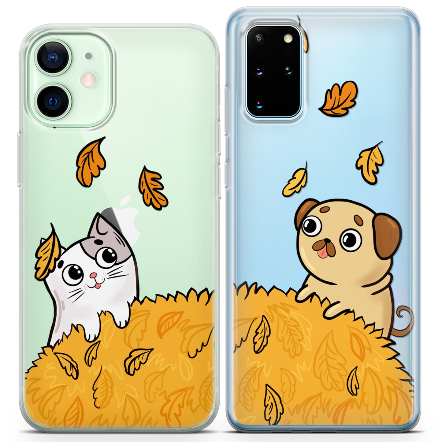 Cavka iPhone Couple Cases Autumn Pets