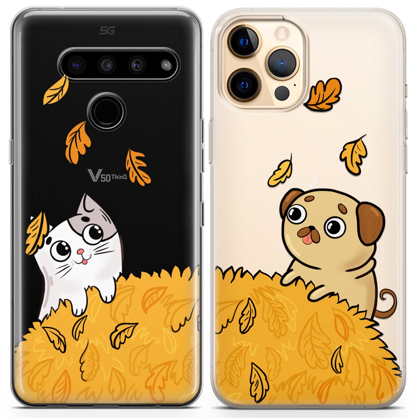 Cavka iPhone Couple Cases Autumn Pets