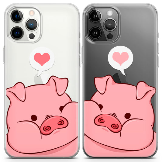 Cavka iPhone Couple Cases Chubby Piglets Cheeks