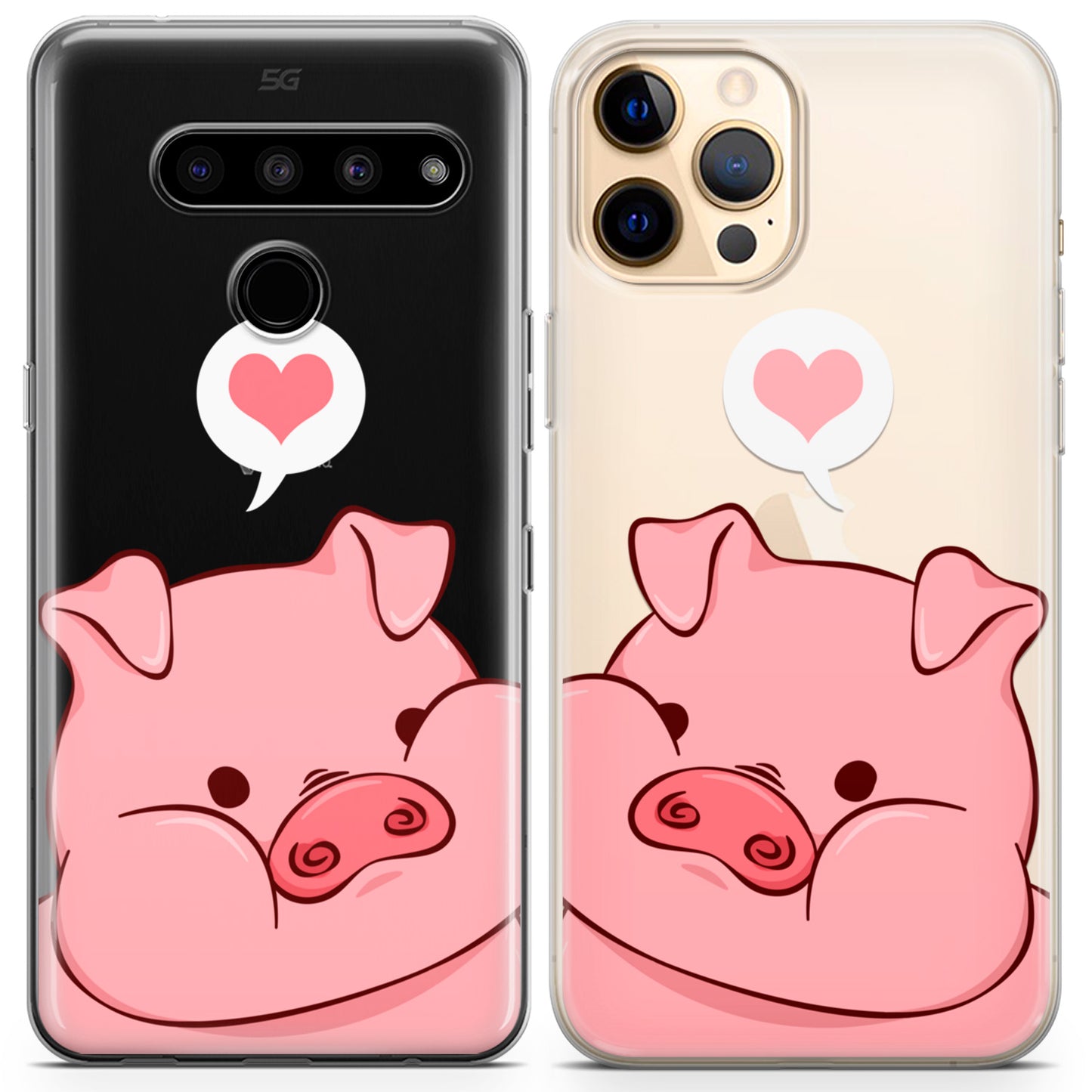 Cavka iPhone Couple Cases Chubby Piglets Cheeks