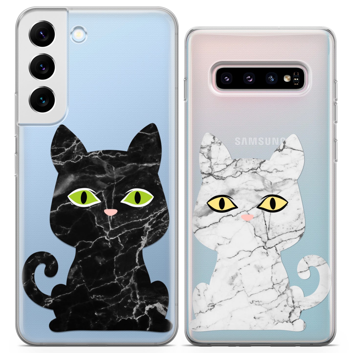 Cavka iPhone Couple Cases Marble Cats