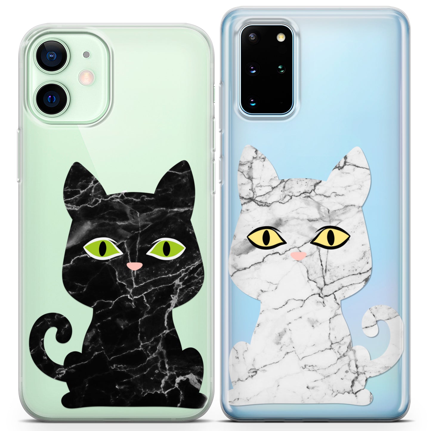 Cavka iPhone Couple Cases Marble Cats