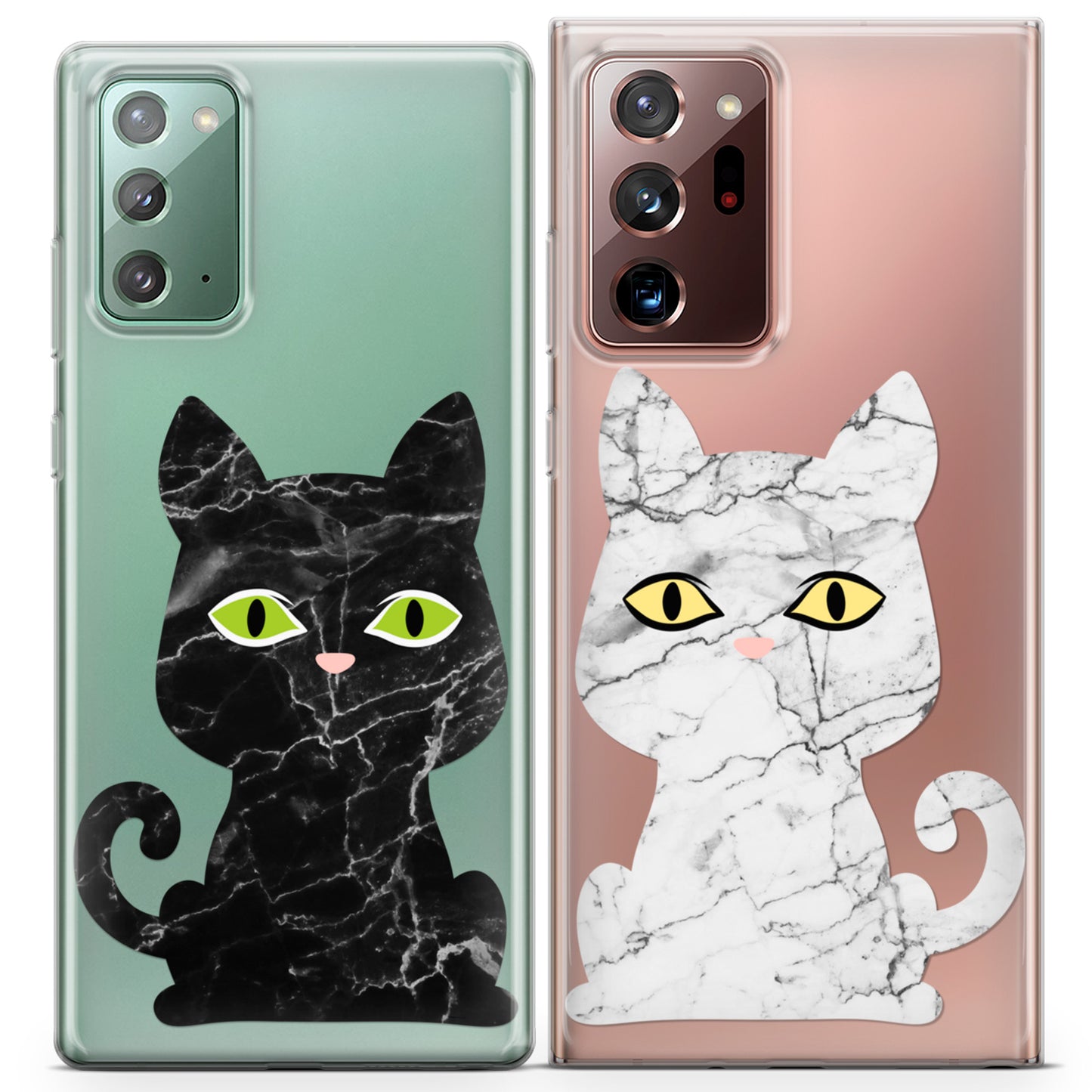 Cavka iPhone Couple Cases Marble Cats