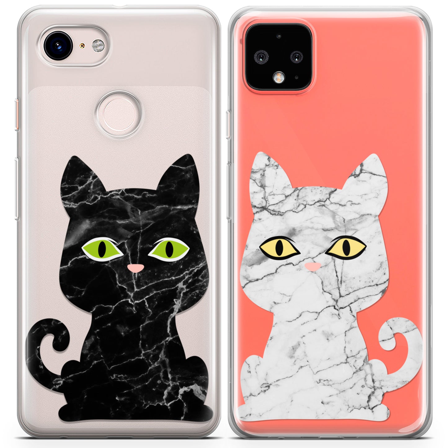 Cavka iPhone Couple Cases Marble Cats