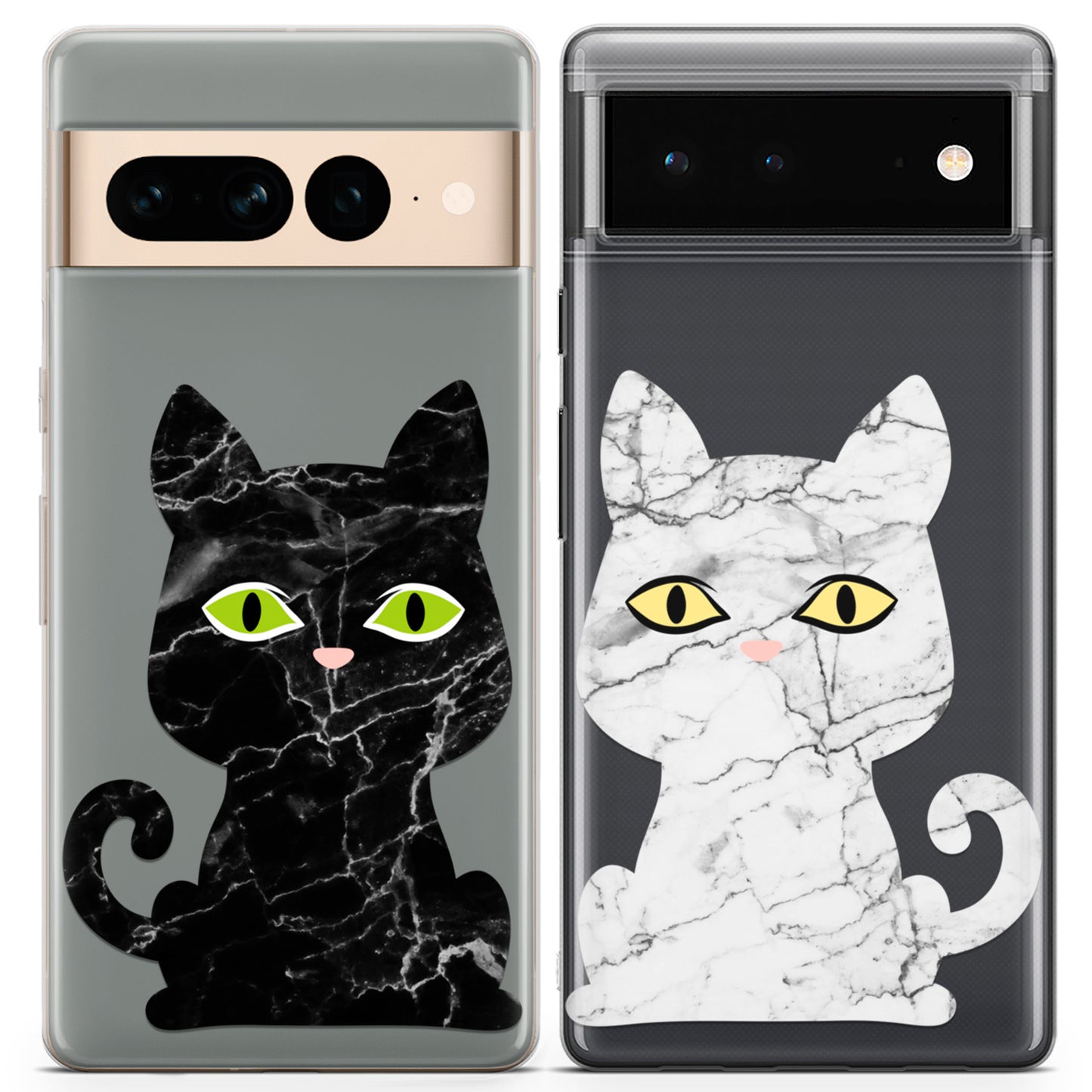 Cavka iPhone Couple Cases Marble Cats