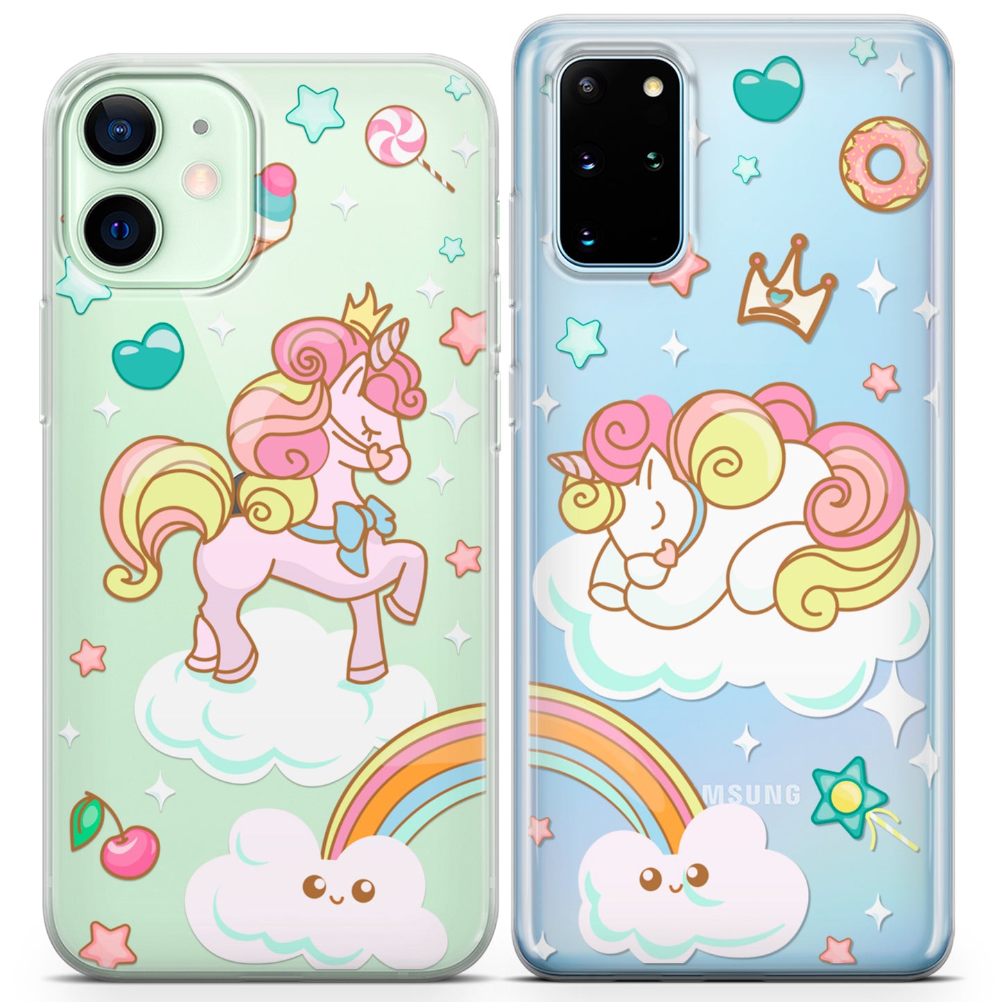 Cavka iPhone Couple Cases Cute Unicorns