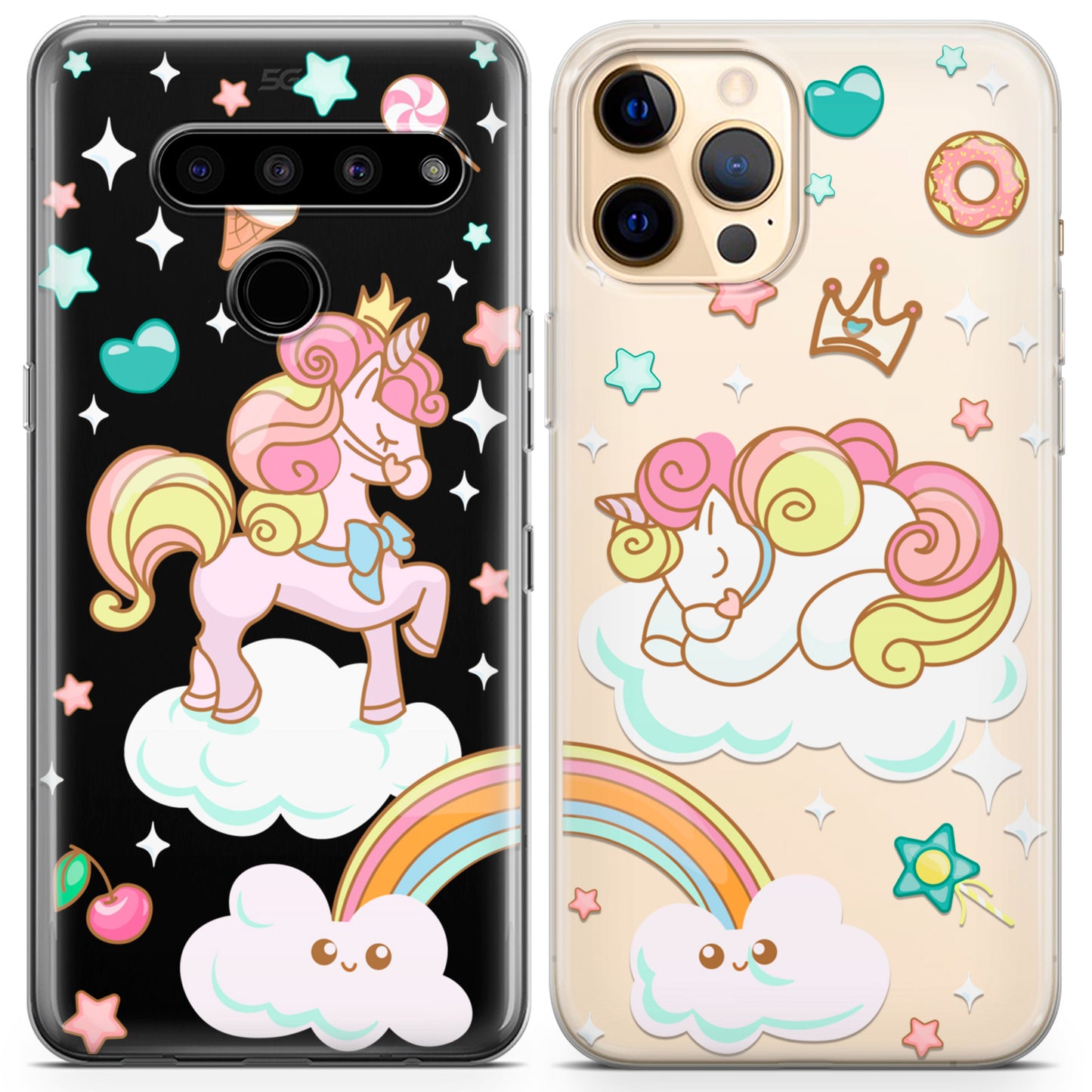 Cavka iPhone Couple Cases Cute Unicorns