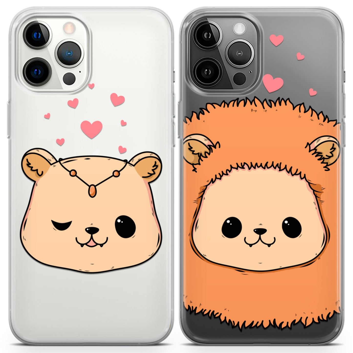 Cavka iPhone Couple Cases Kawaii Lions