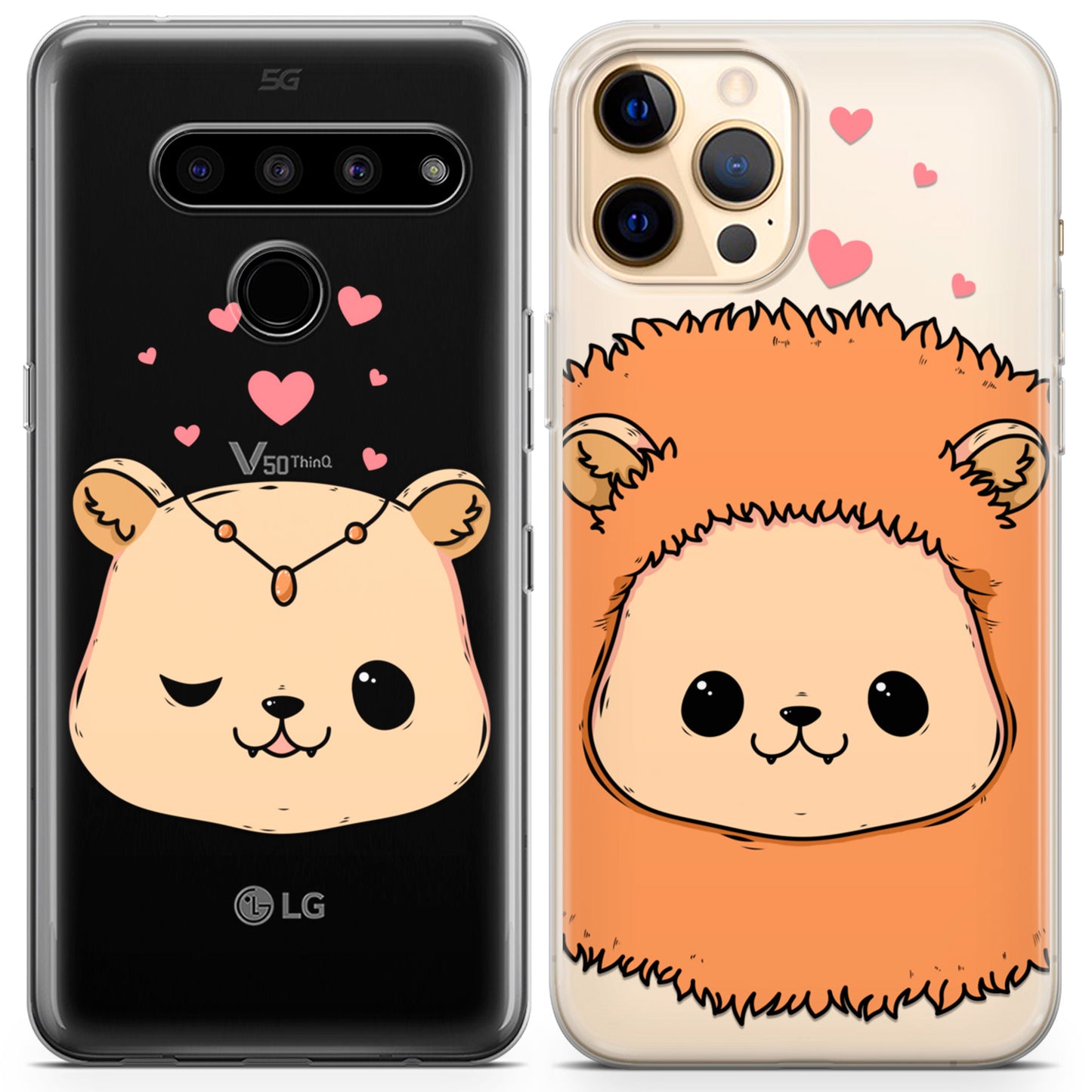 Cavka iPhone Couple Cases Kawaii Lions