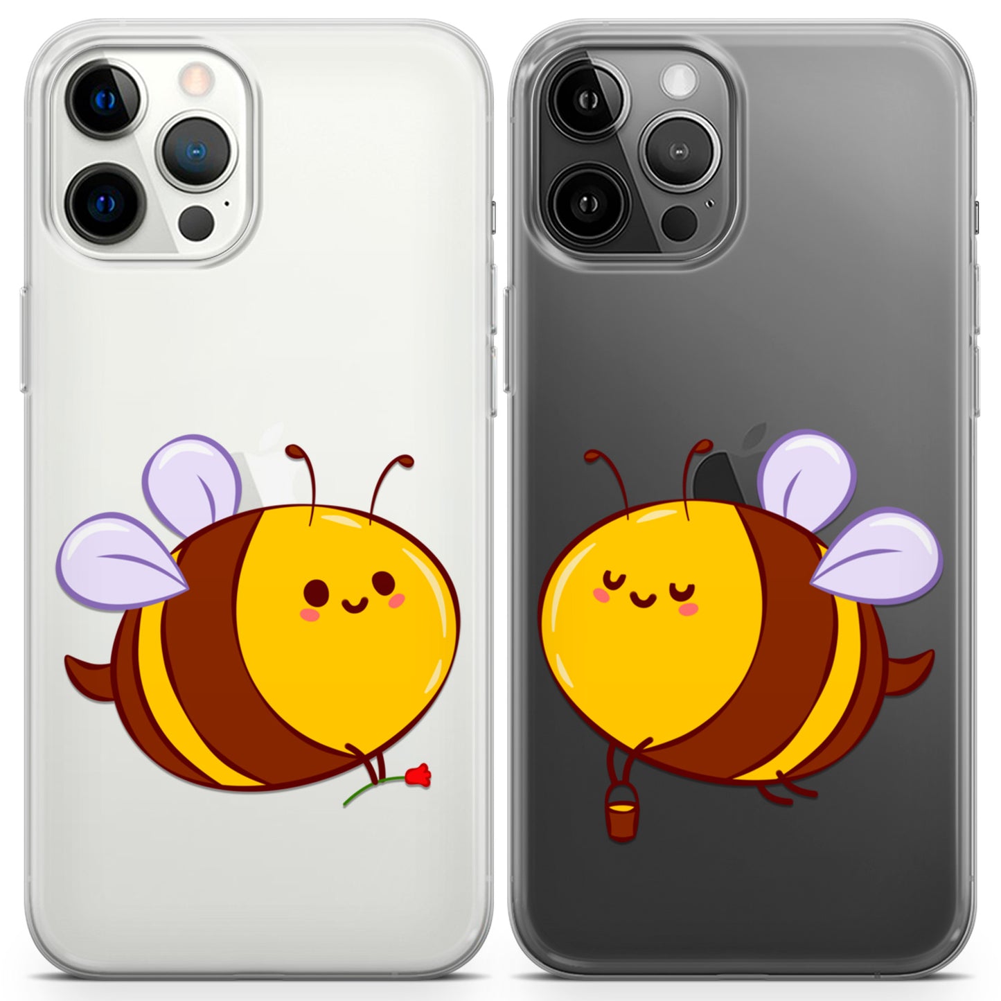 Cavka iPhone Couple Cases Kawaii Honeybees