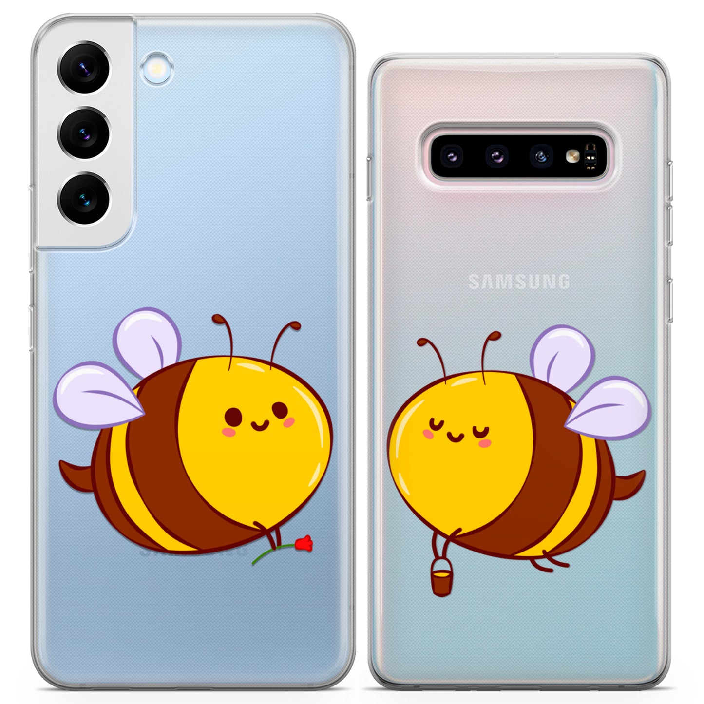 Cavka iPhone Couple Cases Kawaii Honeybees