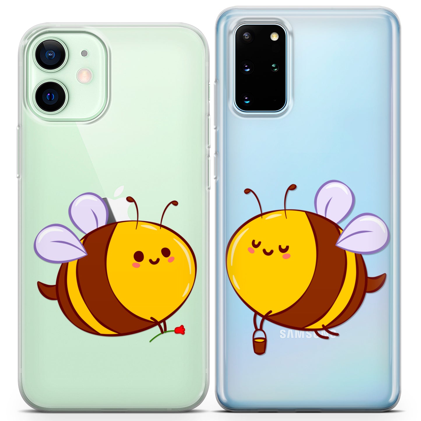 Cavka iPhone Couple Cases Kawaii Honeybees