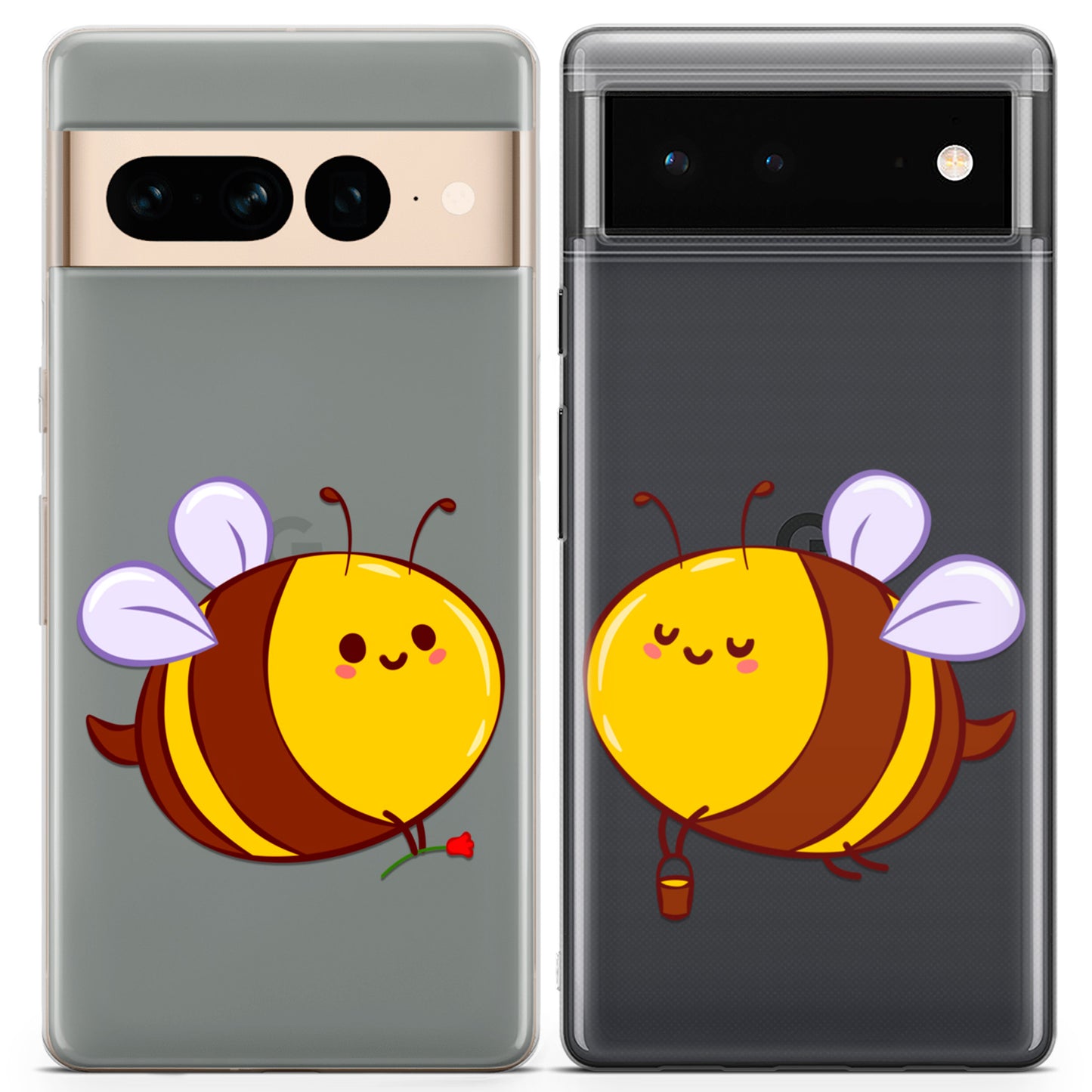 Cavka iPhone Couple Cases Kawaii Honeybees