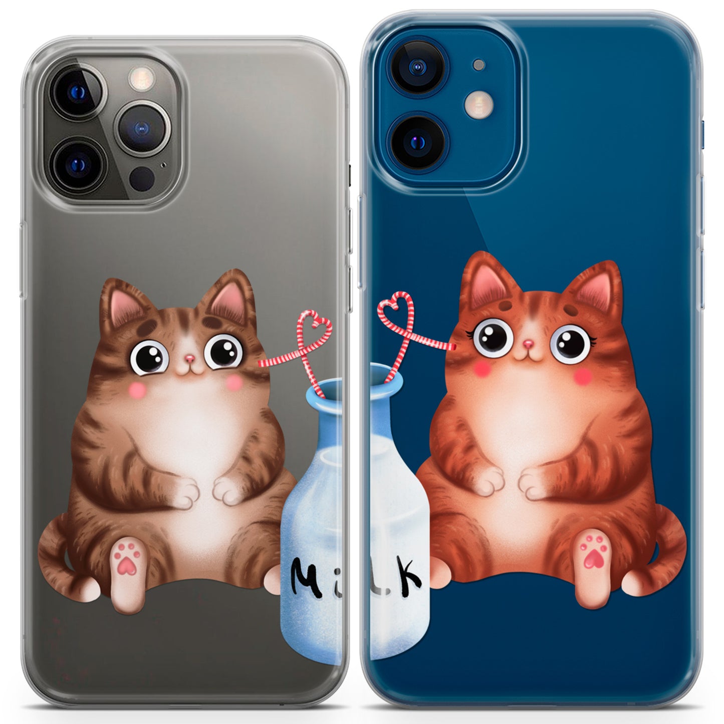 Cavka iPhone Couple Cases Cats Milk