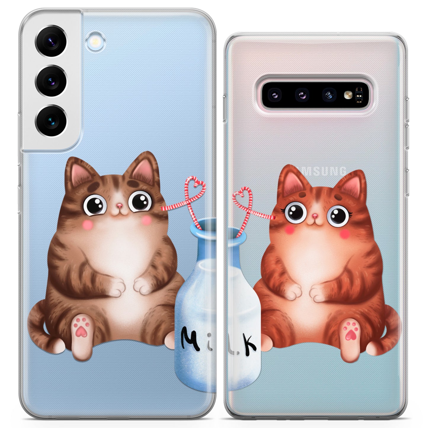 Cavka iPhone Couple Cases Cats Milk