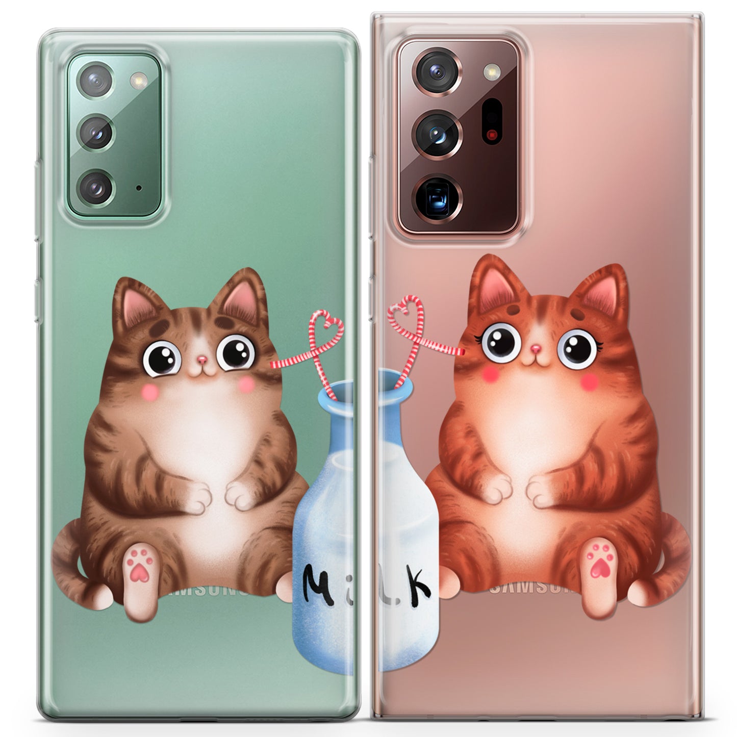 Cavka iPhone Couple Cases Cats Milk