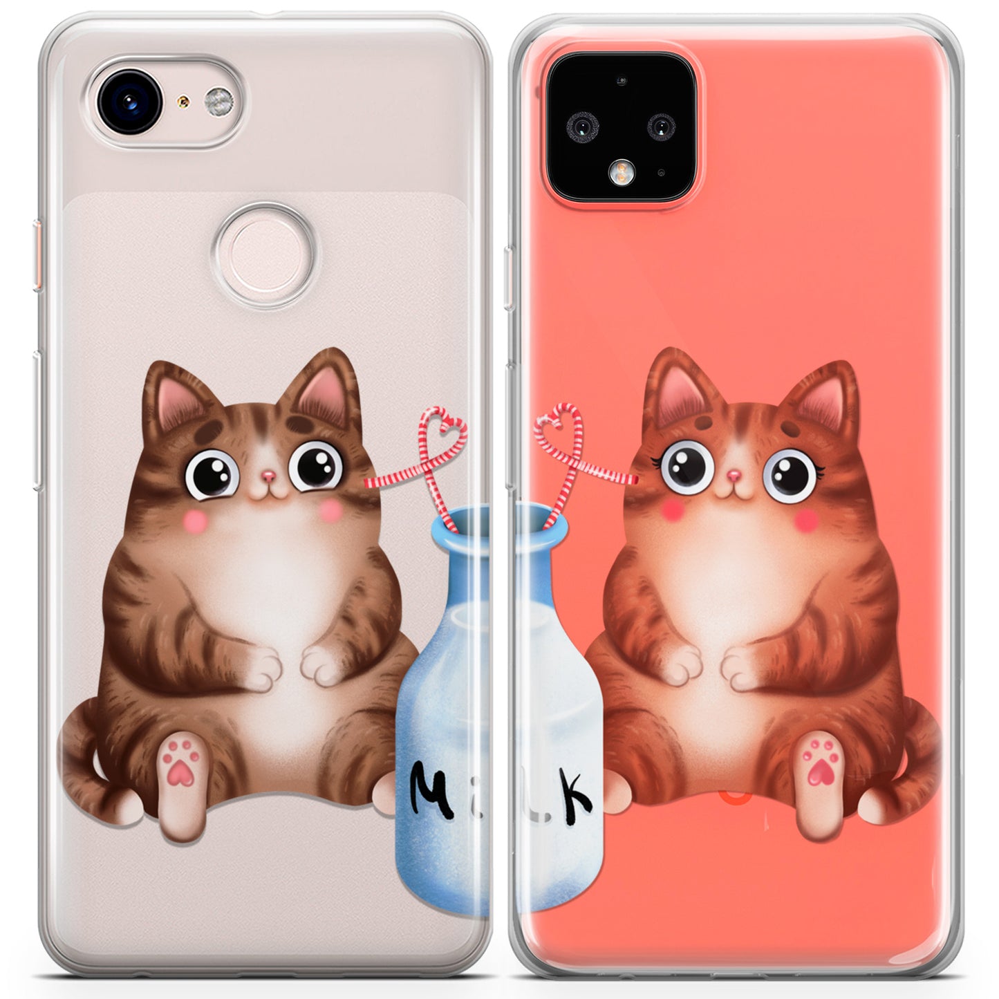 Cavka iPhone Couple Cases Cats Milk