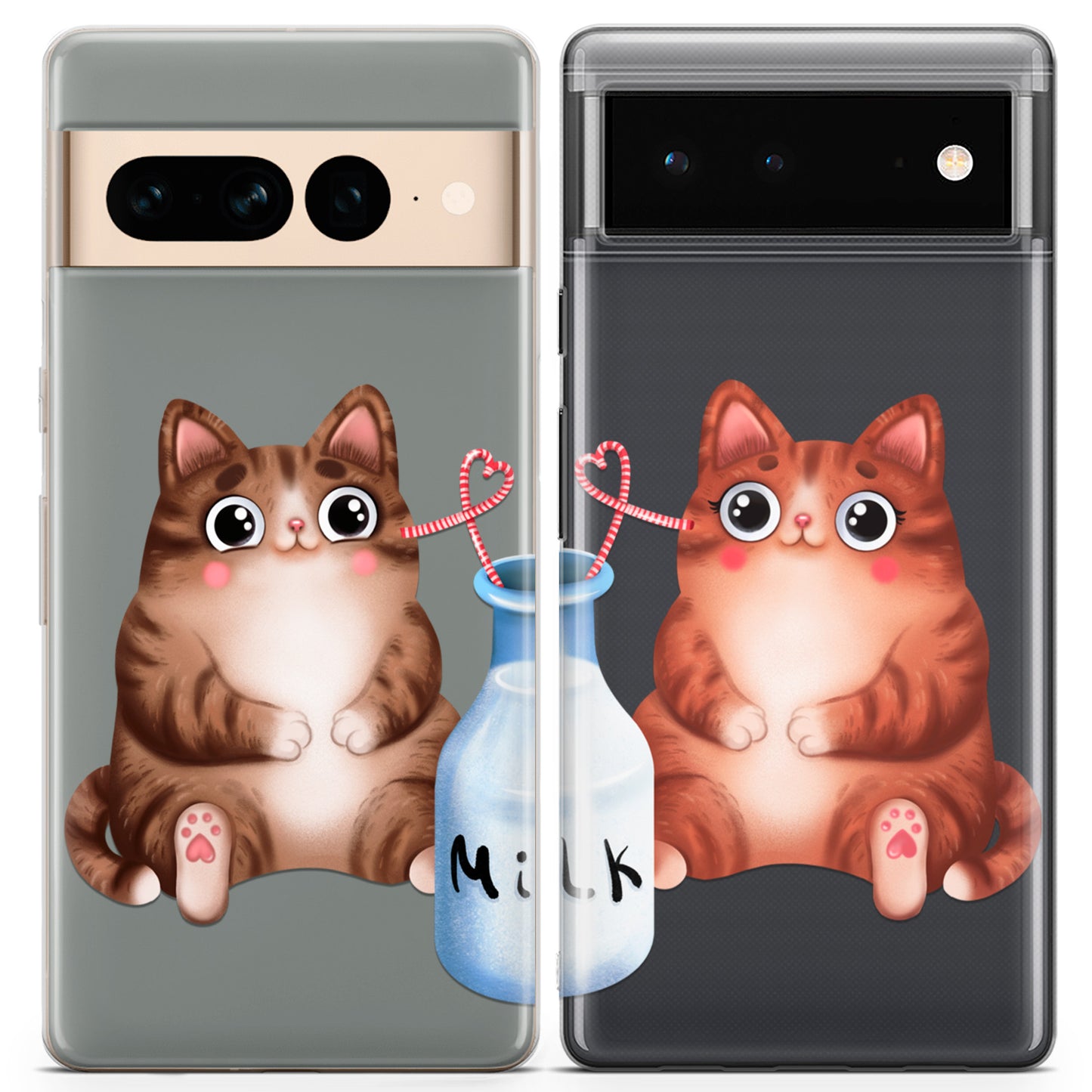 Cavka iPhone Couple Cases Cats Milk