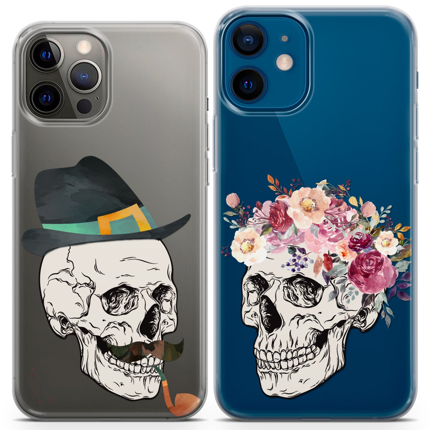 Cavka iPhone Couple Cases Vintage Skeletons