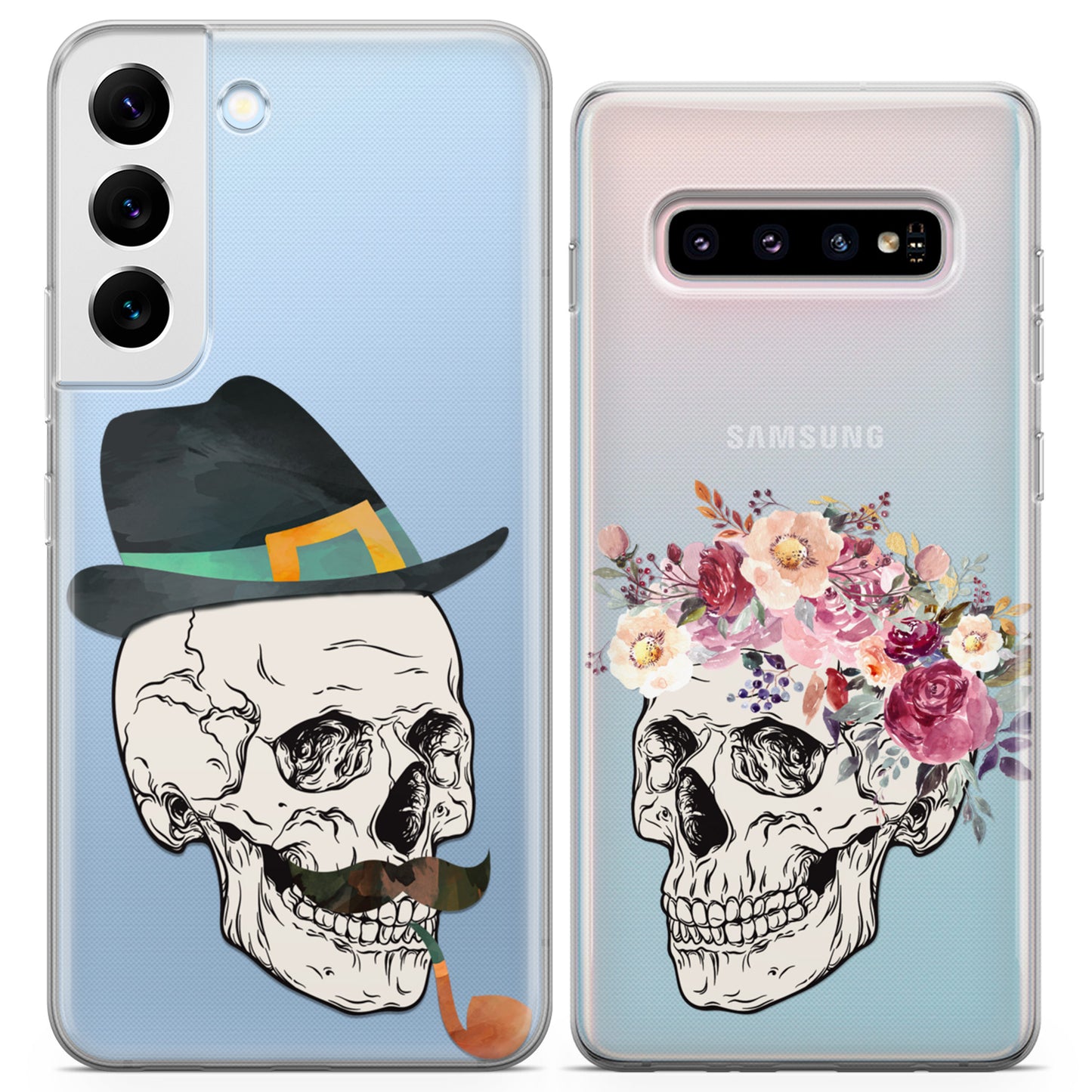 Cavka iPhone Couple Cases Vintage Skeletons