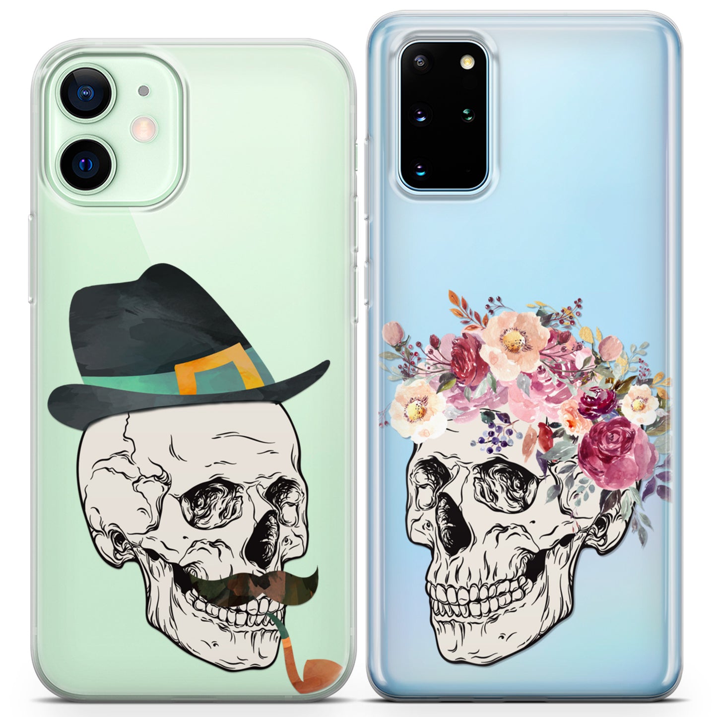 Cavka iPhone Couple Cases Vintage Skeletons