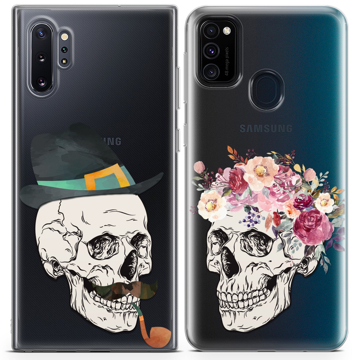 Cavka iPhone Couple Cases Vintage Skeletons