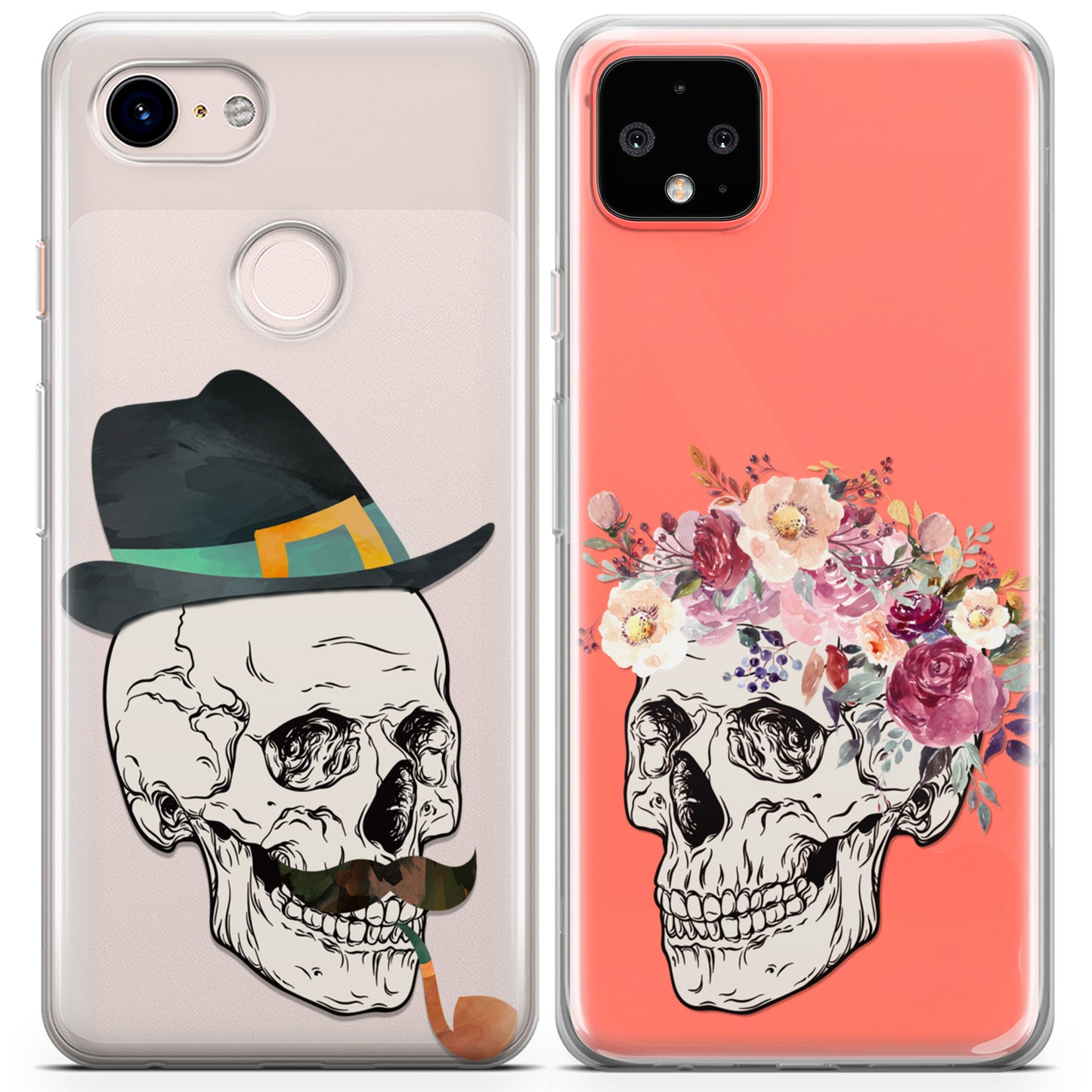 Cavka iPhone Couple Cases Vintage Skeletons