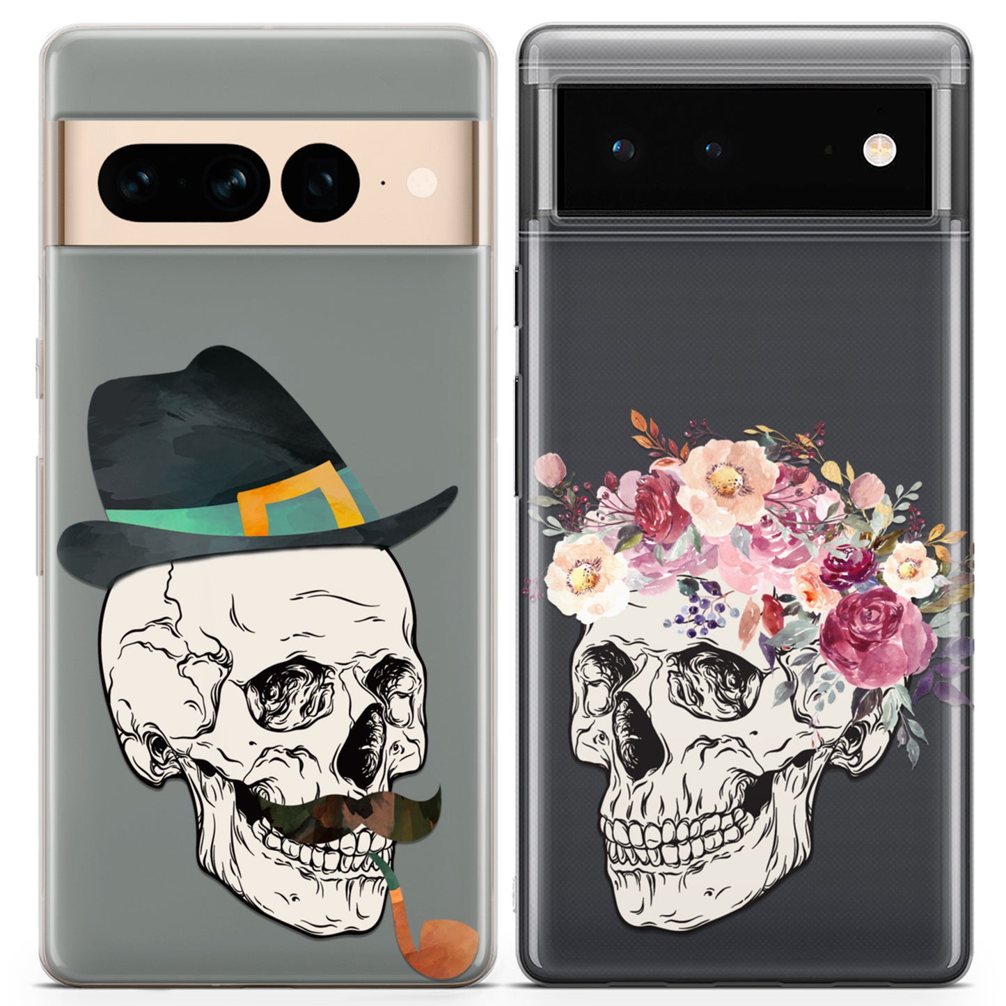 Cavka iPhone Couple Cases Vintage Skeletons