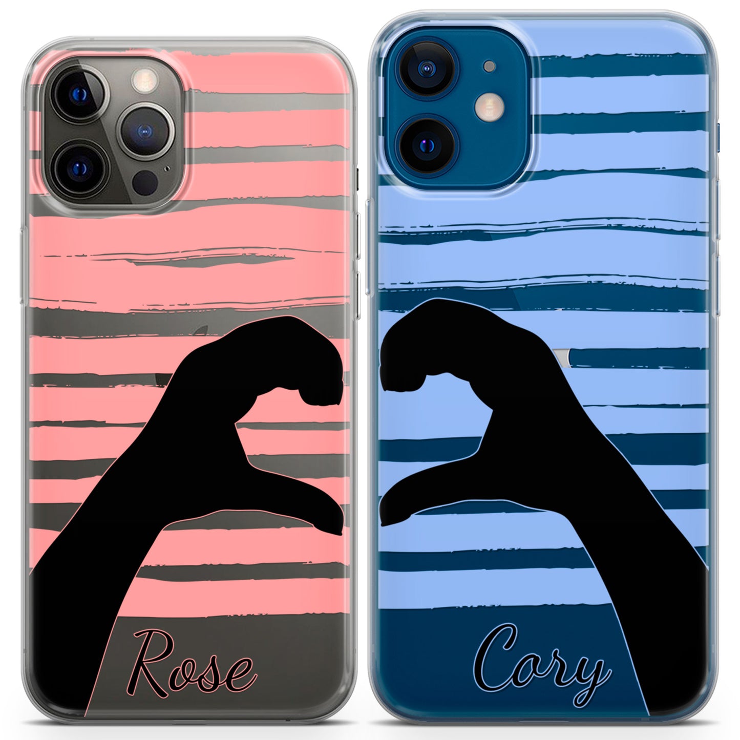 Cavka iPhone Couple Cases Heart Sign Hands