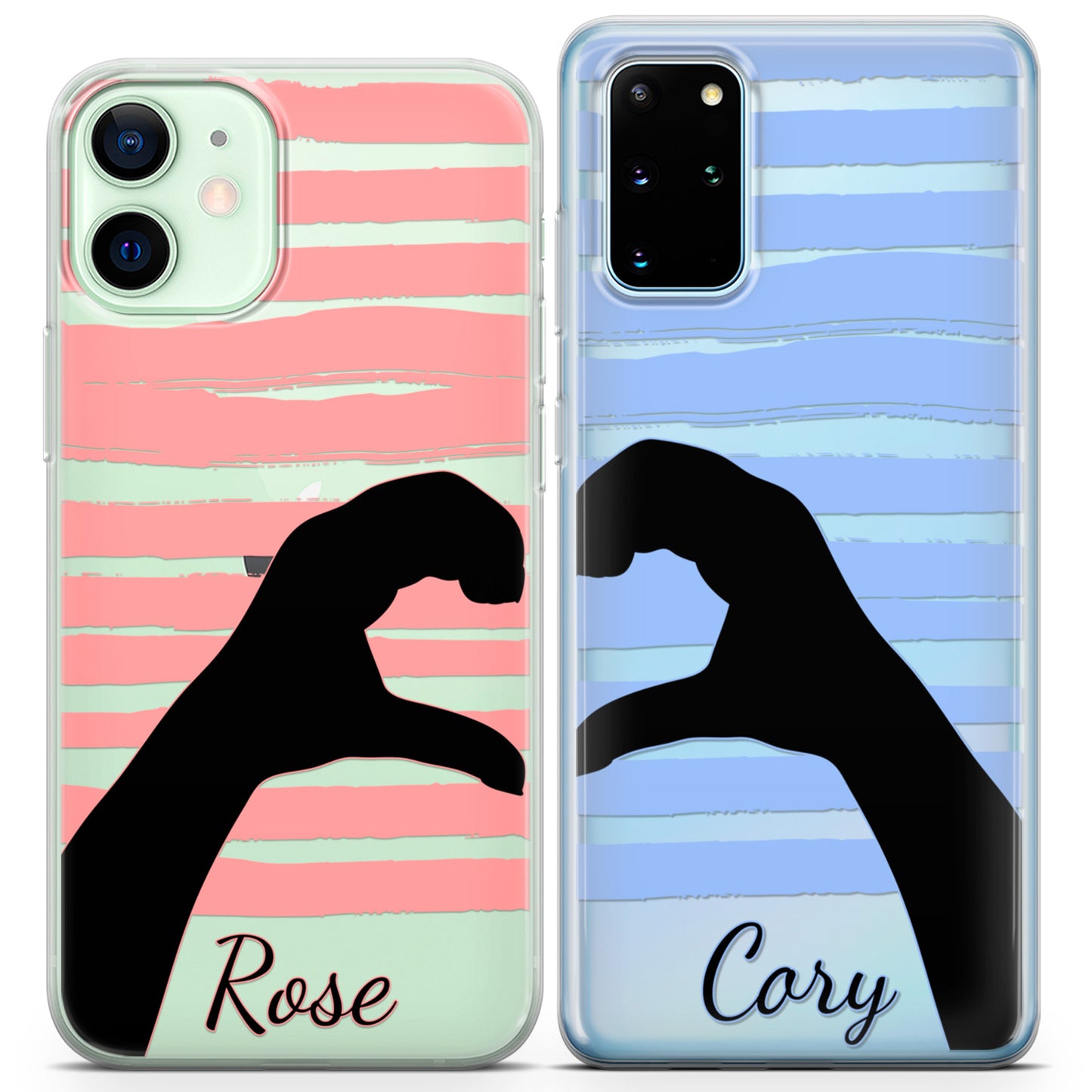 Cavka iPhone Couple Cases Heart Sign Hands