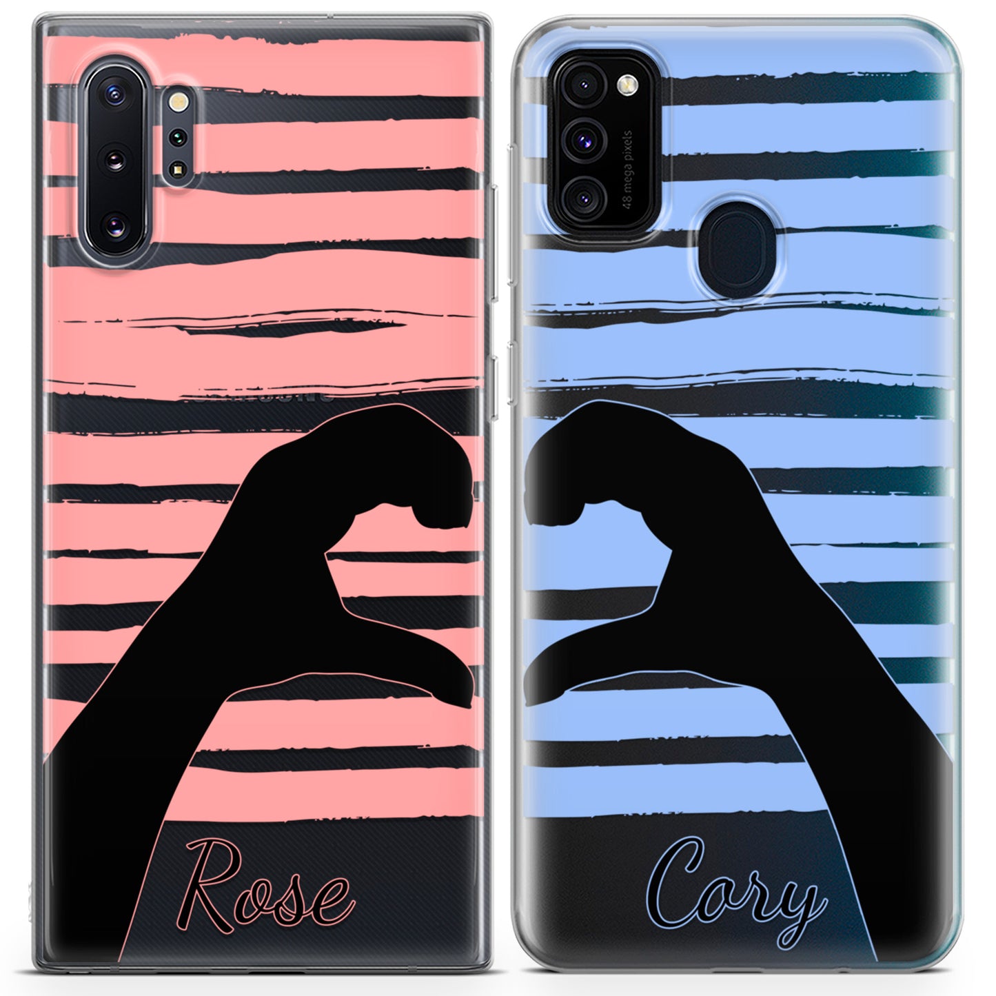 Cavka iPhone Couple Cases Heart Sign Hands