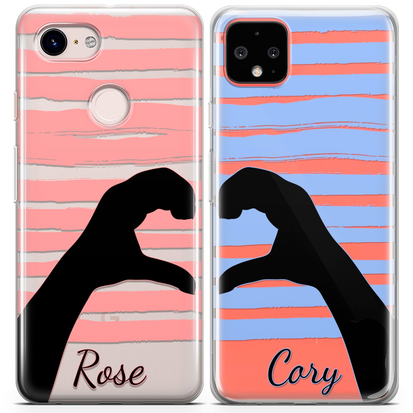 Cavka iPhone Couple Cases Heart Sign Hands