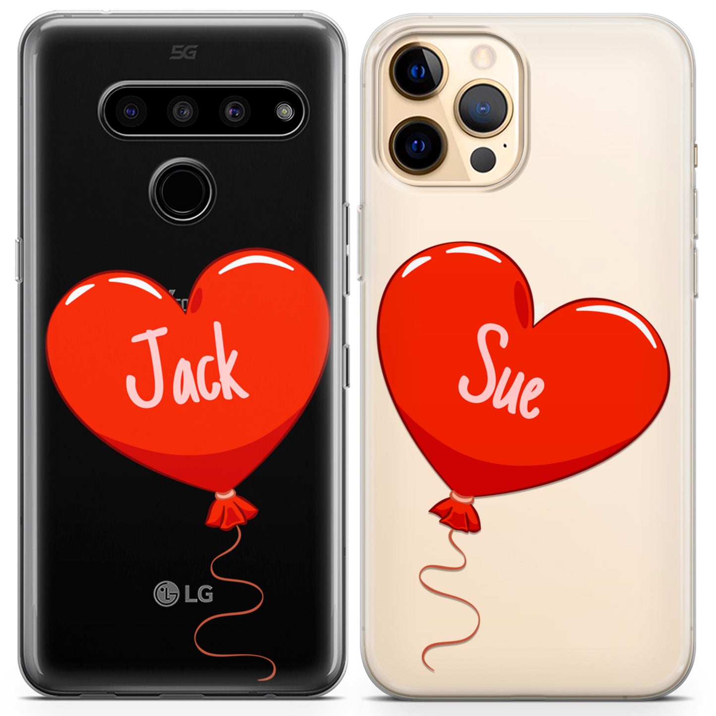 Cavka iPhone Couple Cases Hearts Balloons