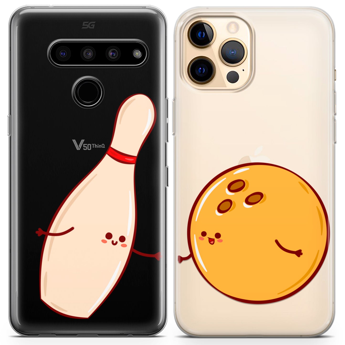 Cavka iPhone Couple Cases Bowling Pin and Ball