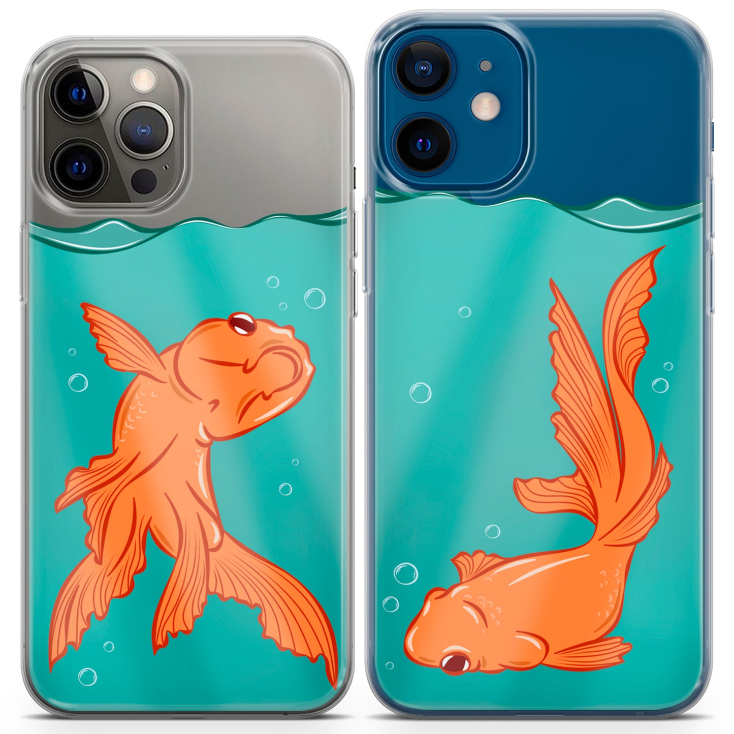 Cavka iPhone Couple Cases Golden Fishes