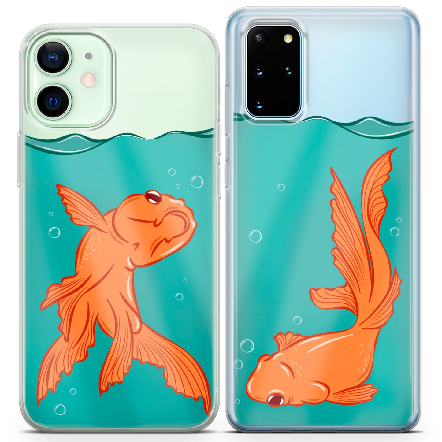 Cavka iPhone Couple Cases Golden Fishes