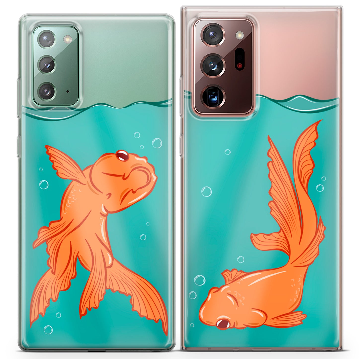 Cavka iPhone Couple Cases Golden Fishes