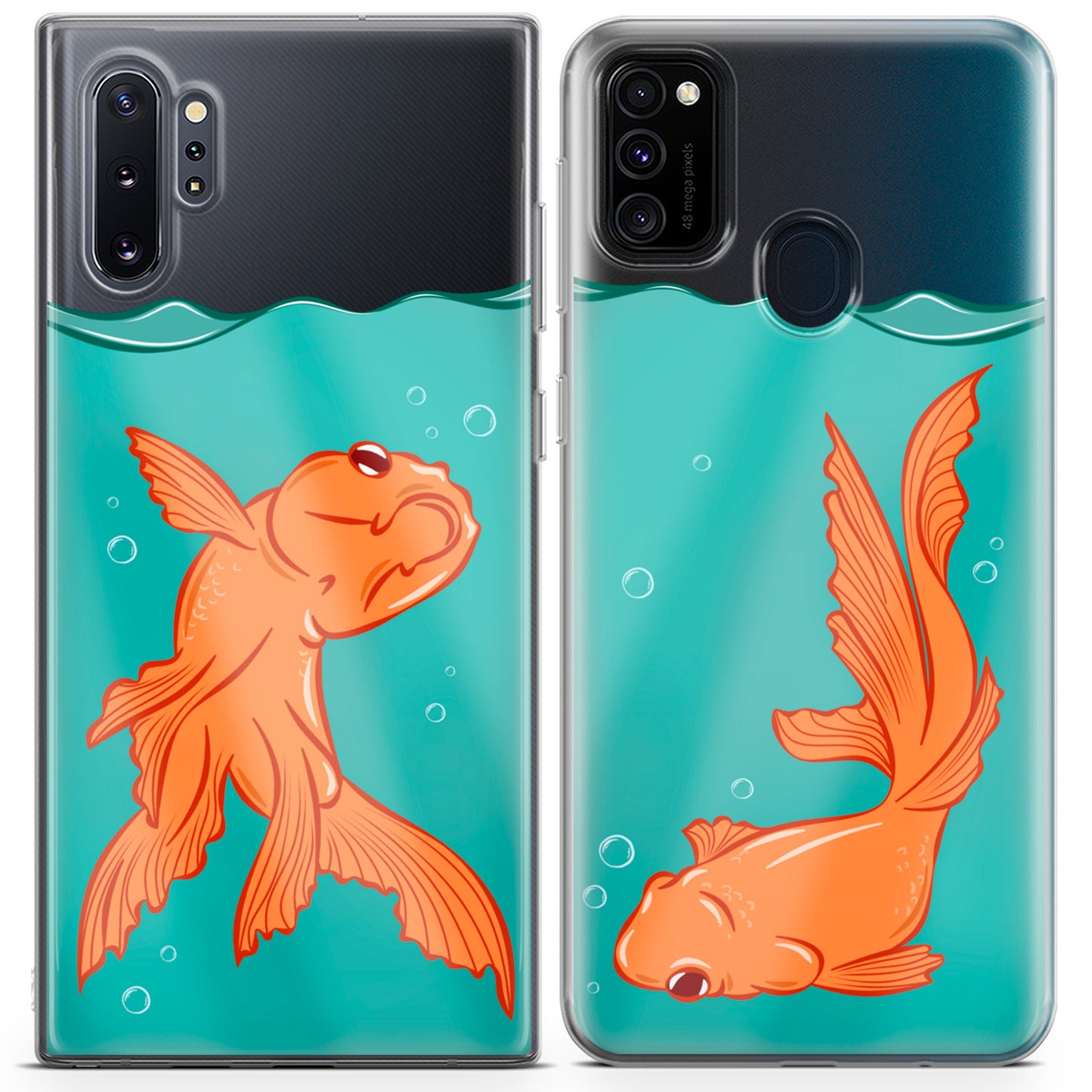 Cavka iPhone Couple Cases Golden Fishes