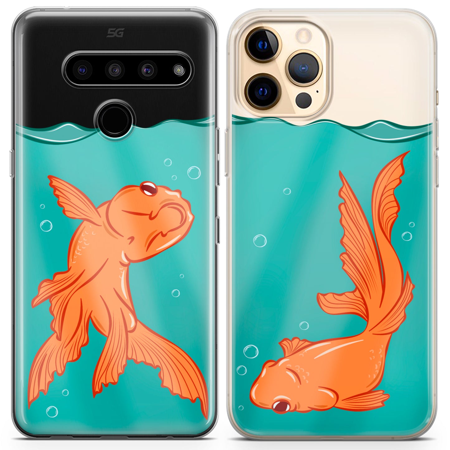 Cavka iPhone Couple Cases Golden Fishes