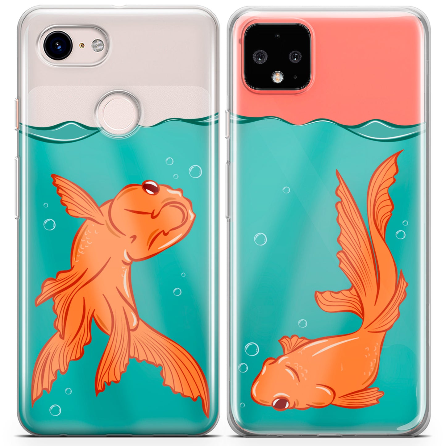 Cavka iPhone Couple Cases Golden Fishes