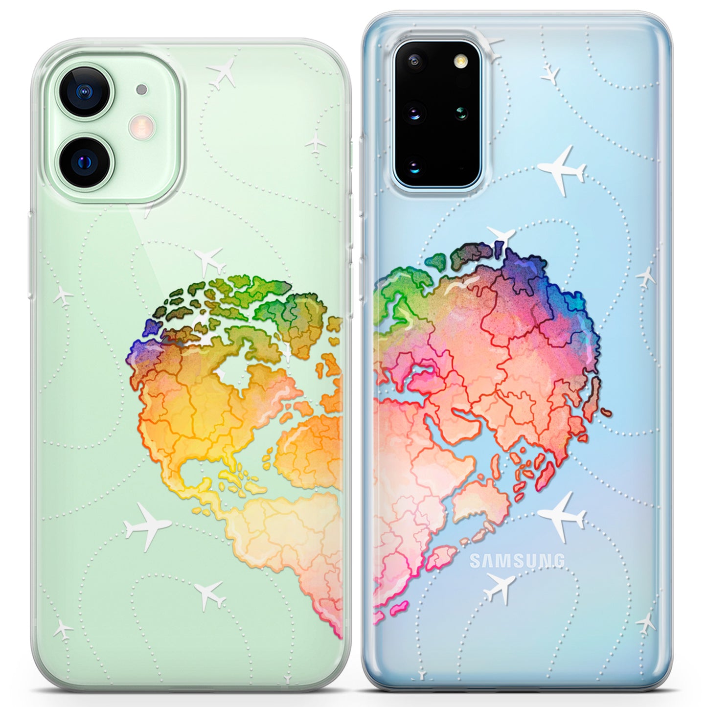 Cavka iPhone Couple Cases Rainbow Heart