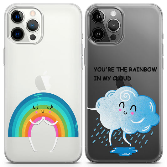 Cavka iPhone Couple Cases You're the Rainbow in My Cloud