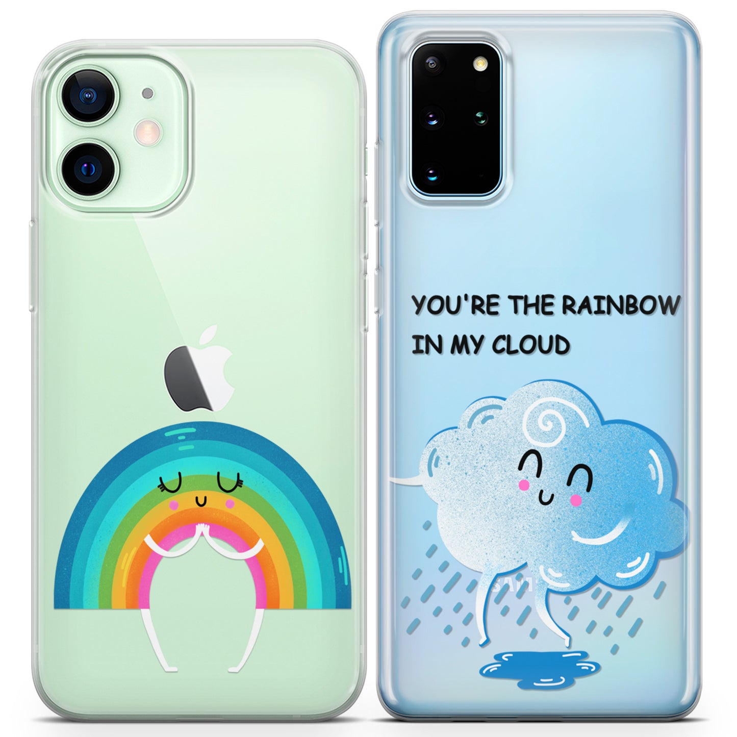 Cavka iPhone Couple Cases You're the Rainbow in My Cloud