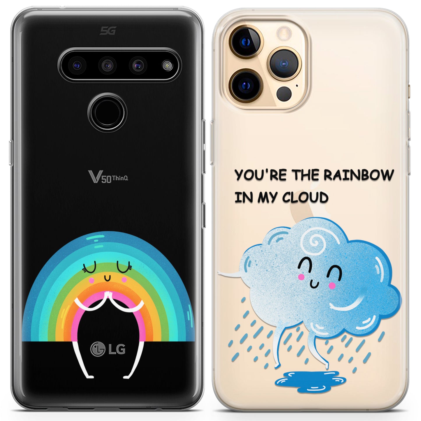 Cavka iPhone Couple Cases You're the Rainbow in My Cloud