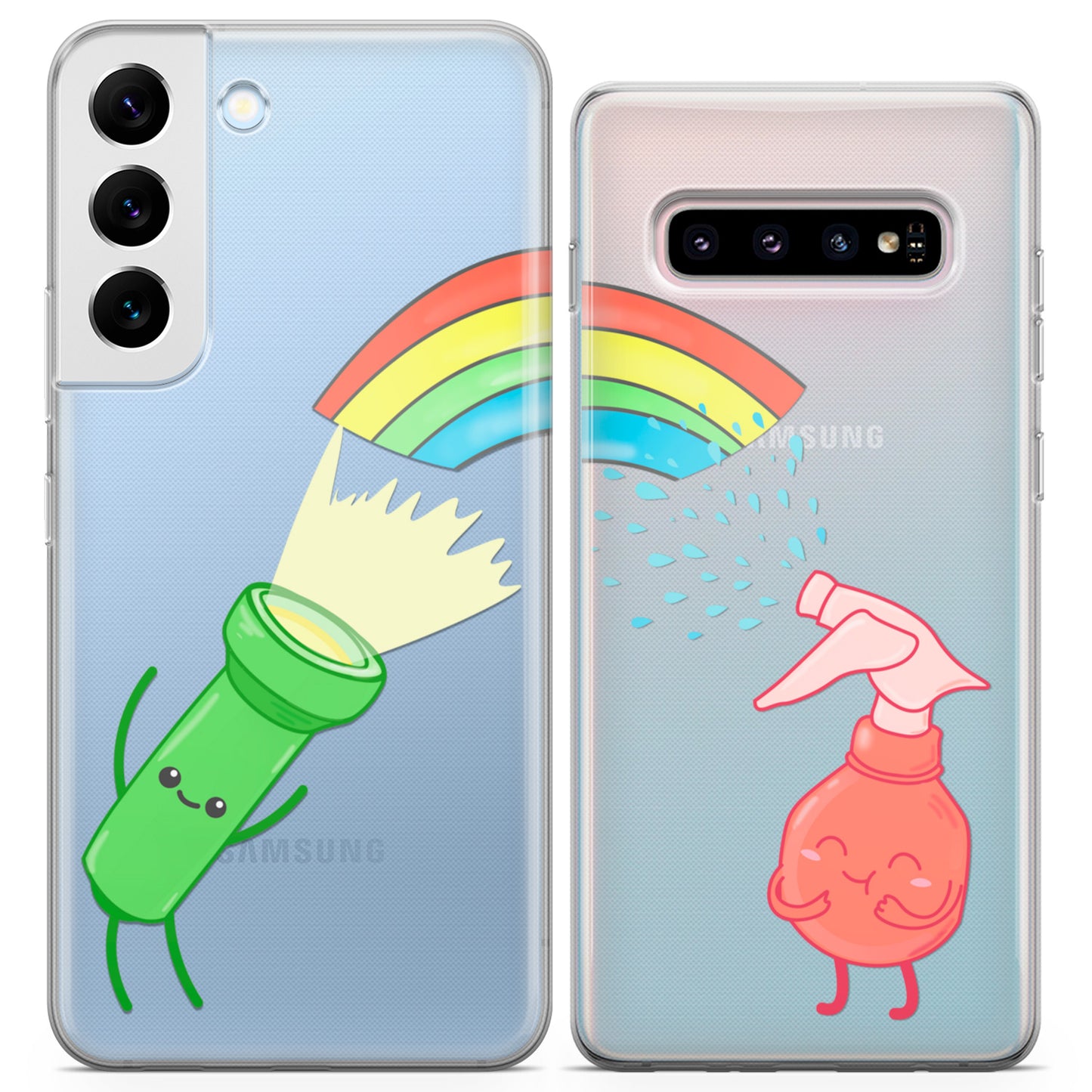 Cavka iPhone Couple Cases Cute Rainbow