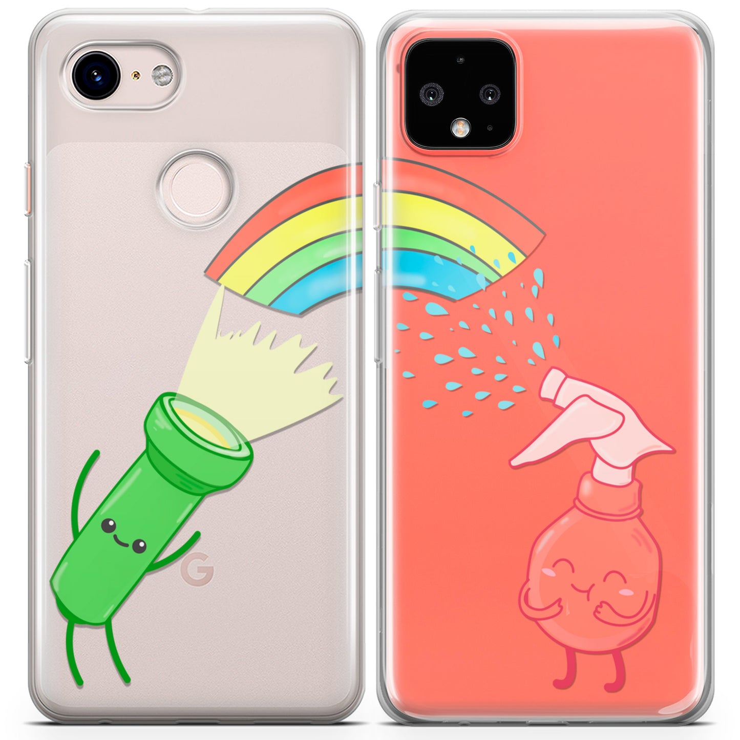 Cavka iPhone Couple Cases Cute Rainbow